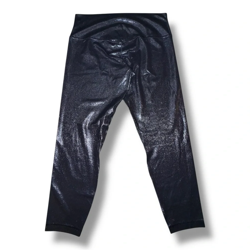LULULEMON Align Ribbed High Rise Leggings 25” - Foil Print Black Night 14